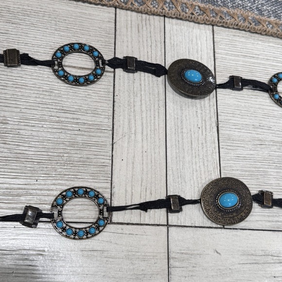 Coldwater Creek Bronze Turquoise Hip Belt Boho fit up to 64\